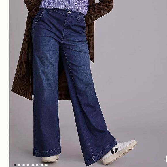 Anthropologie Pier Relaxed Trouser Jeans - Picture 1 of 9